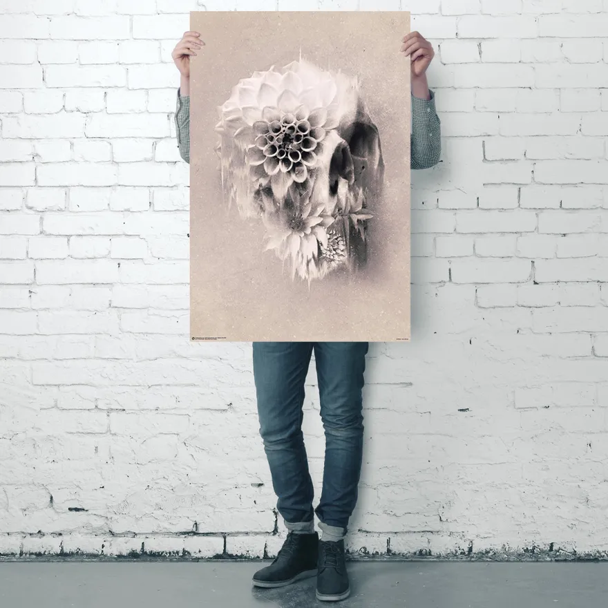 Decay Skull Poster Ali Gülec