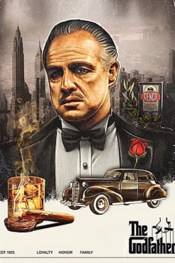 Der Pate Poster Corleone Illustriert