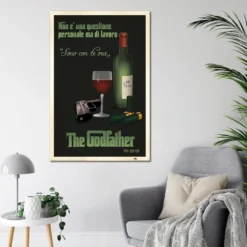Der Pate Poster Weinflasche Sono con te ora