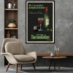 Der Pate Poster Weinflasche Sono con te ora