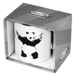 Destroy Racism Tasse Banksy Panda Kaffeetasse