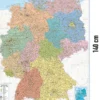 Deutschlandkarte XXL Poster Politische Landkarte 100x140