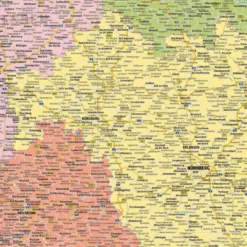 Deutschlandkarte XXL Poster Politische Landkarte 100x140