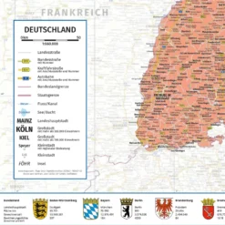 Deutschlandkarte XXL Poster Politische Landkarte 100x140