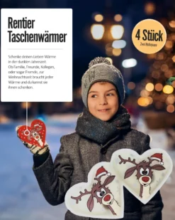 Didi Taschenwärmer Herzform 4er Set Rentier