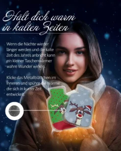 Didi Taschenwärmer Wärmflasche Rentier 4er Set