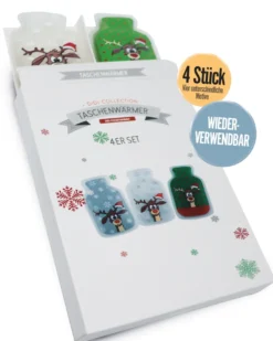 Didi Taschenwärmer Wärmflasche Rentier 4er Set
