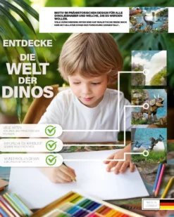 Dinosaurier Schreibtischunterlage für Kinder 60x40cm