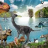 Dinosaurier XXL Poster 250 gr Papier, 100 x 140 cm