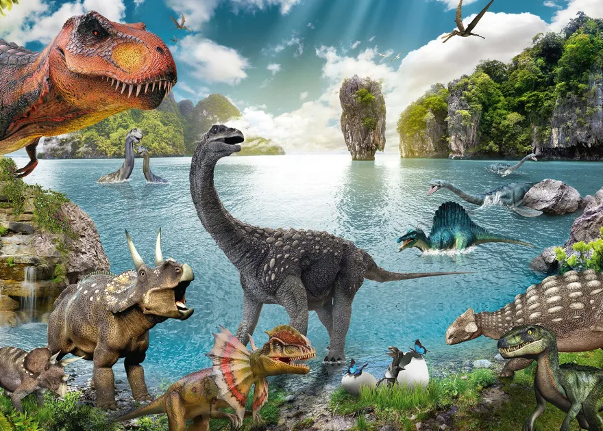 Dinosaurier XXL Poster 250 gr Papier, 100 x 140 cm