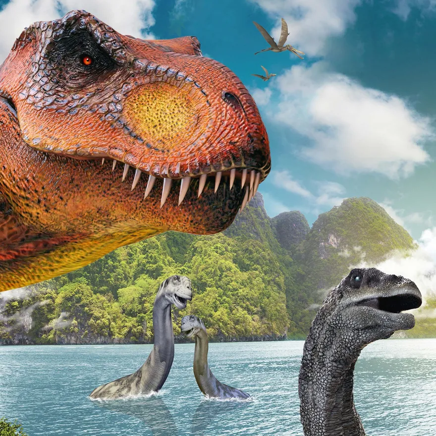 Dinosaurier XXL Poster 250 gr Papier, 100 x 140 cm