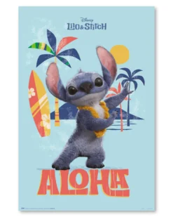 Disney Lilo & Stitch Poster Live Action Movie, Aloha