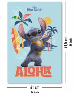 Disney Lilo & Stitch Poster Live Action Movie, Aloha