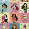 Disney Princess Poster Brush Strokes