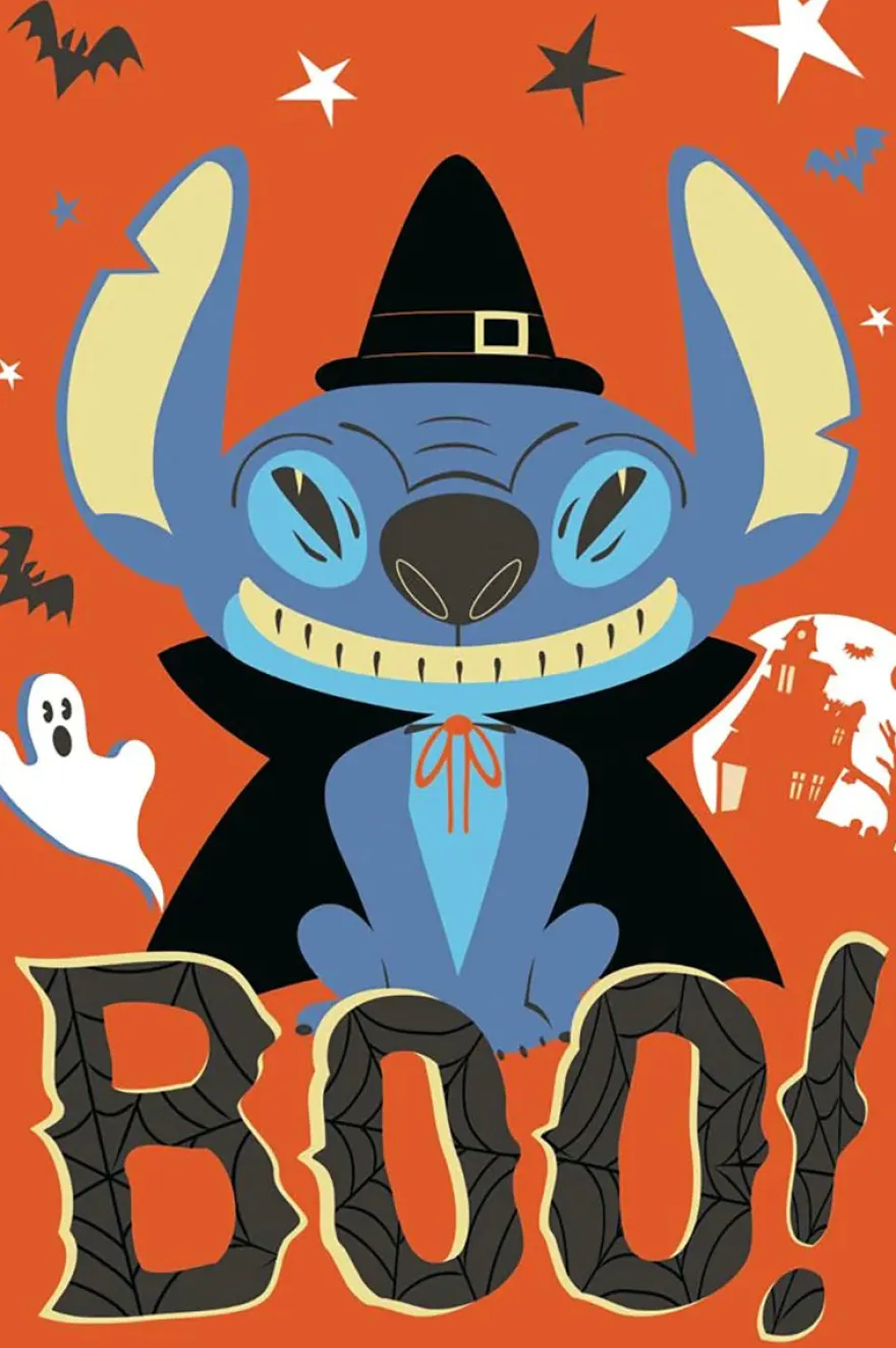 Disney Stitch Poster Boo! Halloween