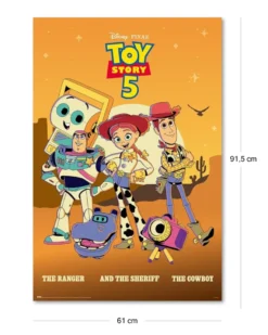 Disney Toy Story 5 Poster | Pixar | The Ranger, The Sheriff and The Cowboy | 61x91,5 cm