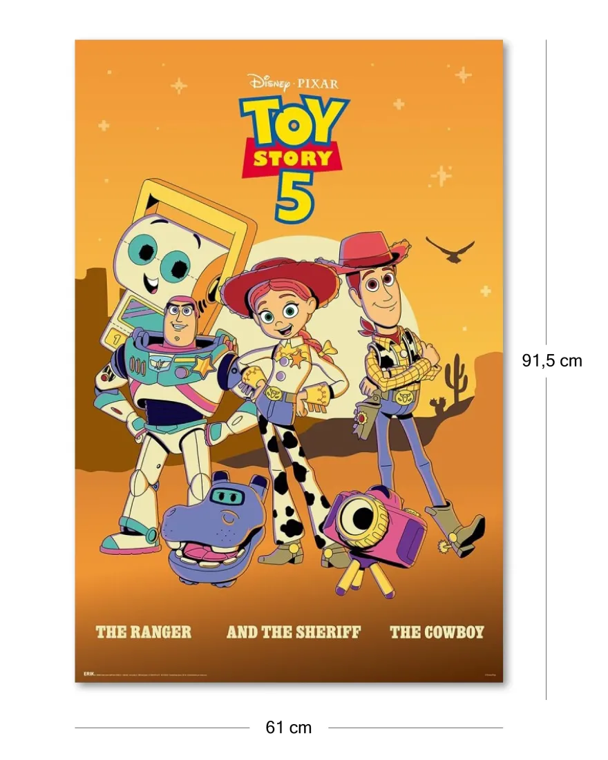Disney Toy Story 5 Poster | Pixar | The Ranger, The Sheriff and The Cowboy | 61x91,5 cm