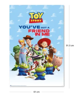 Disney Toy Story Poster Pixar You've Got A Friend In Me
