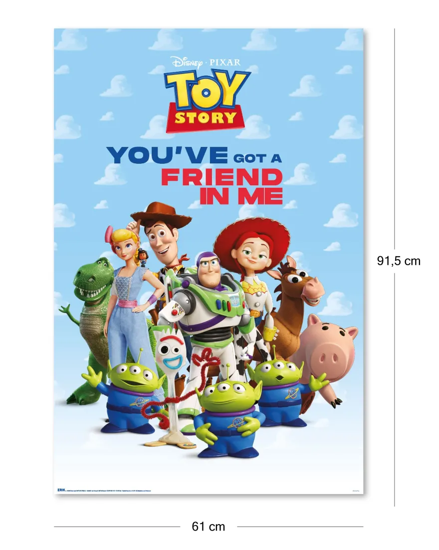 Disney Toy Story Poster Pixar You've Got A Friend In Me