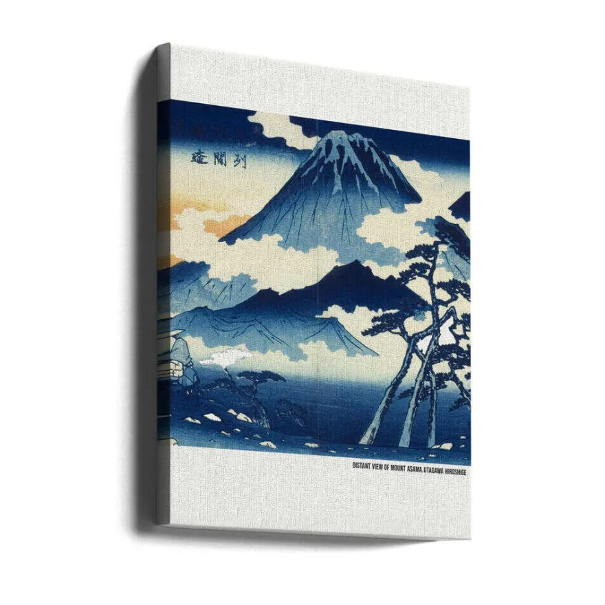 Distant View of Mount Asama, im Shinshu District von Utagawa Hiroshige für Kunstliebhaber