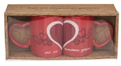 Doppeltasse Herz Weil wir zusammen gehören