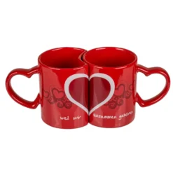 Doppeltasse Herz Weil wir zusammen gehören