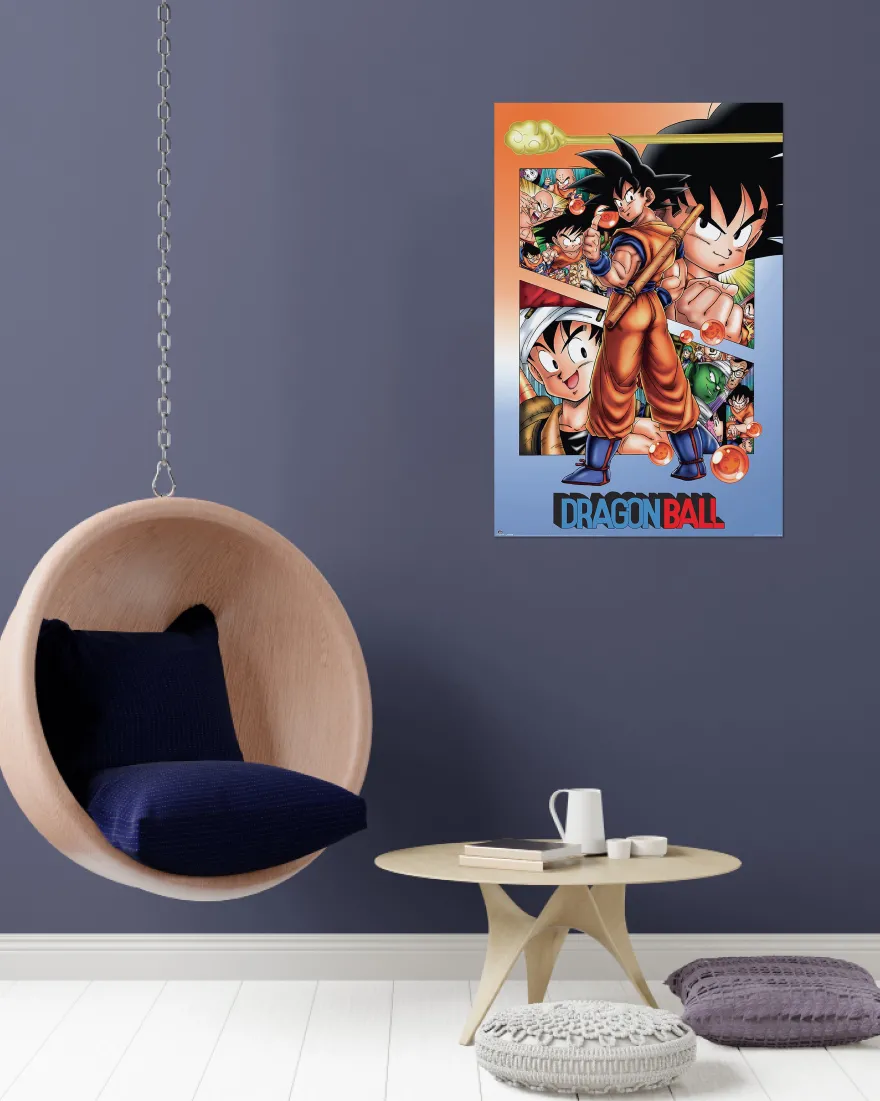 Dragon Ball Poster Son-Goku & Fighters | Nostalgisches Anime Wandposter | 61x91,5 cm
