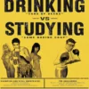 Drinking vs. Studying Poster Studenten Poster