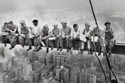Eating Above Manhattan - New York Poster