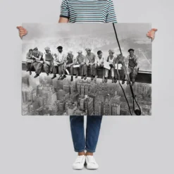 Eating Above Manhattan - New York Poster