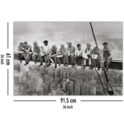 Eating Above Manhattan - New York Poster