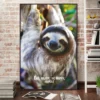 Eat, Sleep, Be Happy, Repeat Faultier Poster