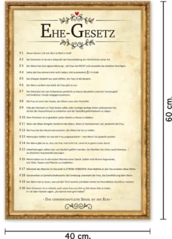 Ehegesetz Poster
