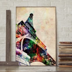 Eiffel Tower Watercolor Poster Michael Tompsett