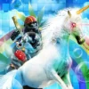 Einhorn Poster Laser Eyes