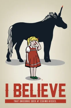 Einhorn Poster Unicorn Kisses