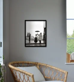 Ein Musiker im Regen Kunstdruck Robert Doisneau