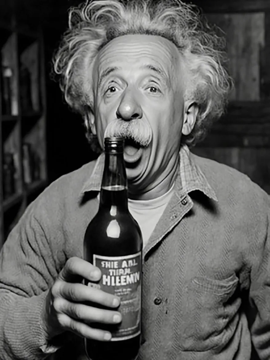 Einstein Kunstdruck Have A Beer