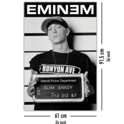 Eminem Poster Verbrecherkartei