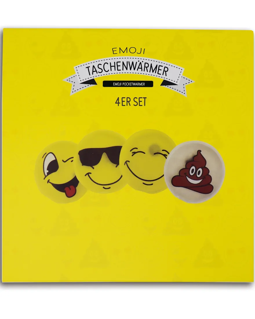 Emoji Taschenwärmer 4er Set