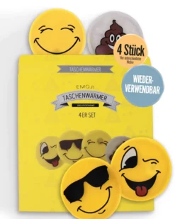 Emoji Taschenwärmer 4er Set