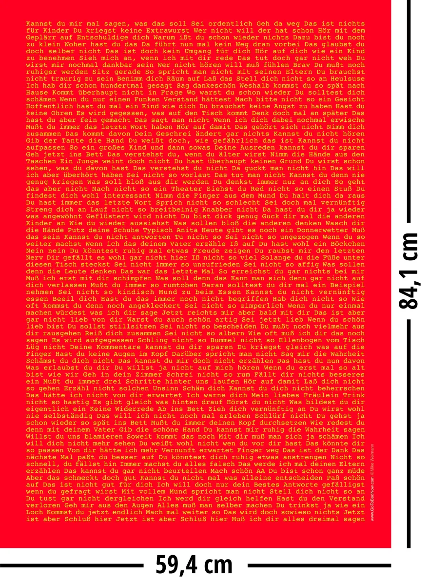 Erziehungssprüche Poster auf deutsch
