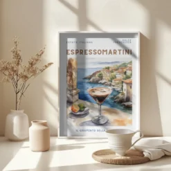 Espresso Martini Poster - Aquarell Style