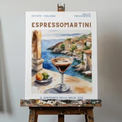 Espresso Martini Poster - Aquarell Style