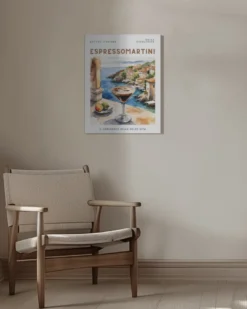 Espresso Martini Poster - Aquarell Style