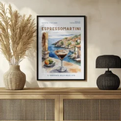 Espresso Martini Poster - Aquarell Style