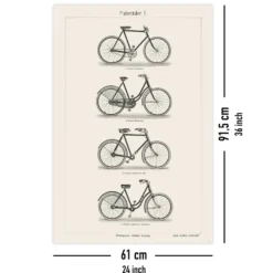 Fahrräder I. Poster Bibliograph. Institut, Leipzig