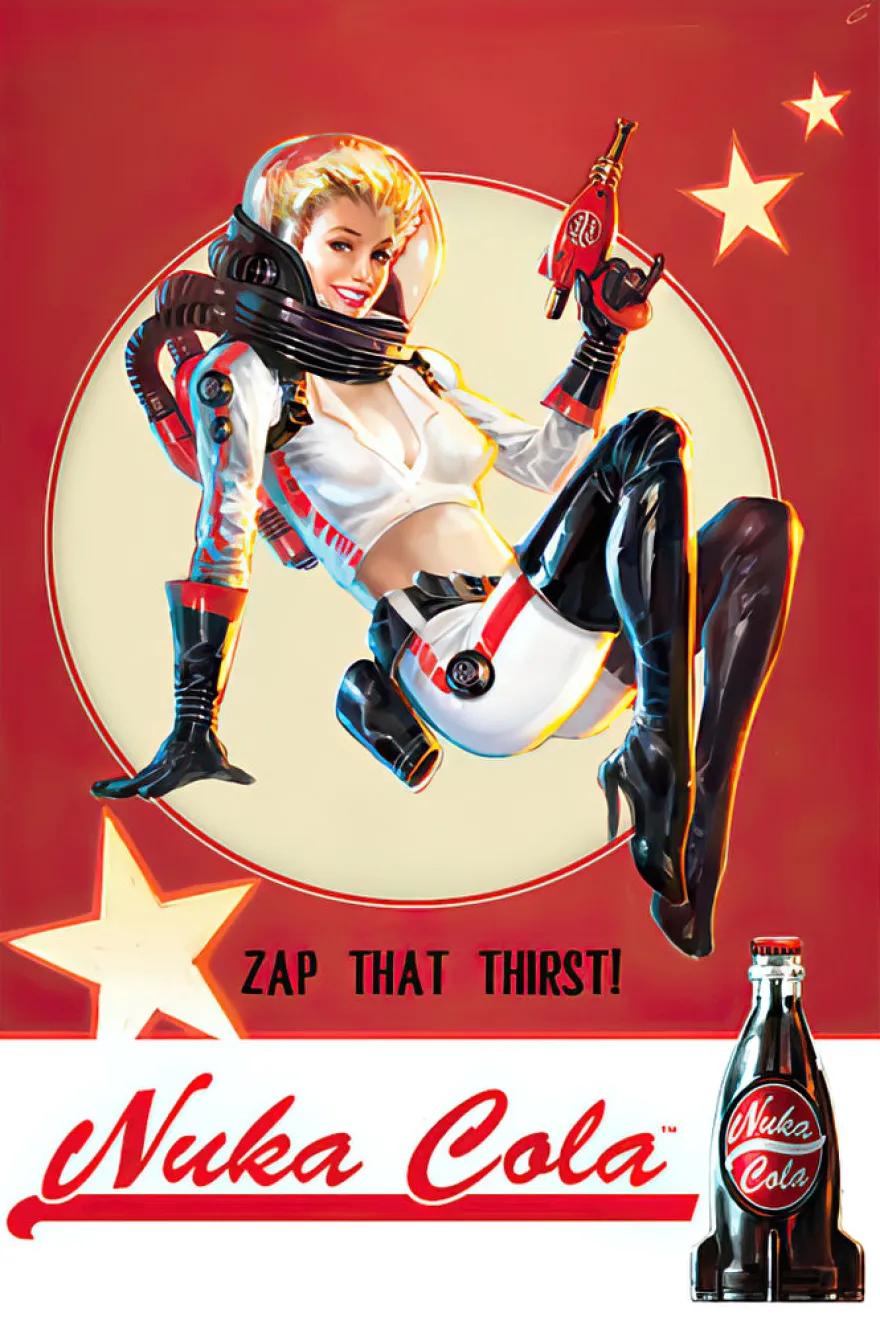 Fallout 4 Poster Nuka Cola Zap that Thirst!