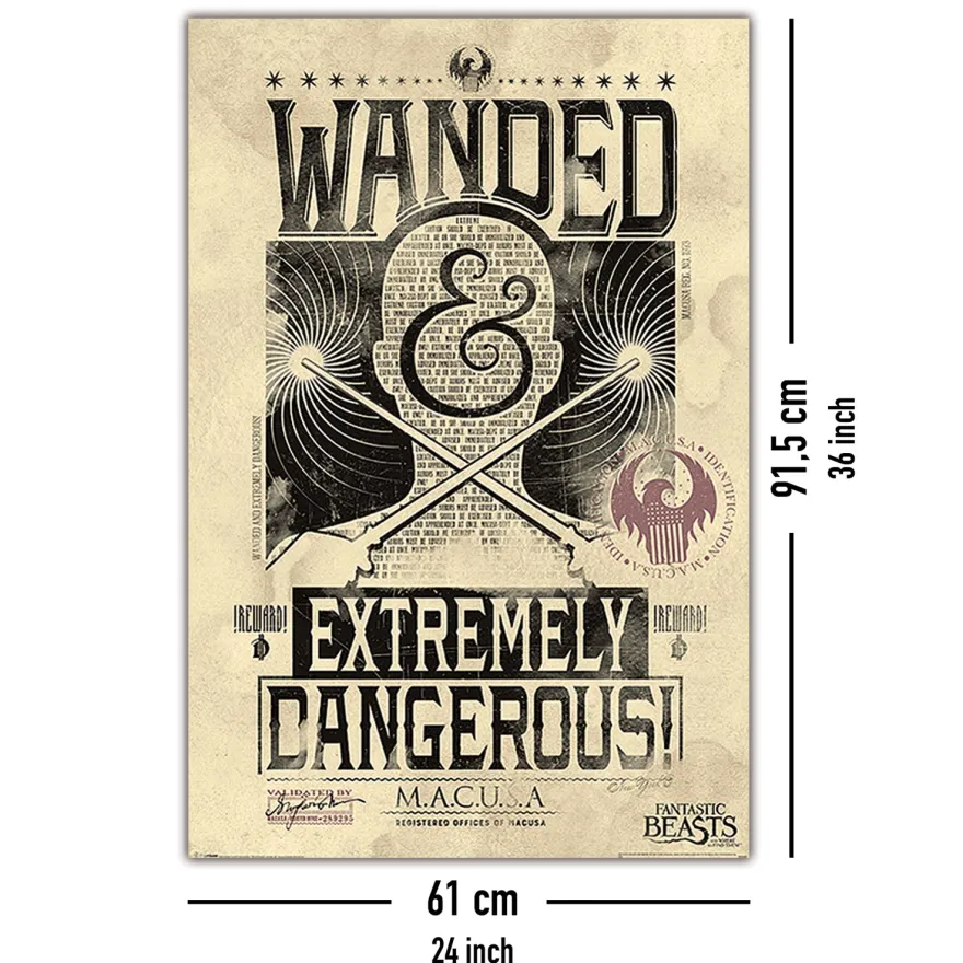 Fantastic Beasts Poster Wanded & Extremely Dangerous