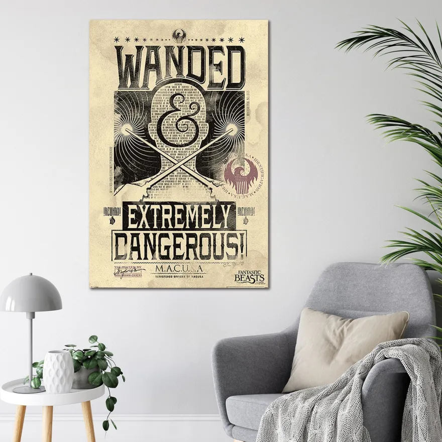 Fantastic Beasts Poster Wanded & Extremely Dangerous